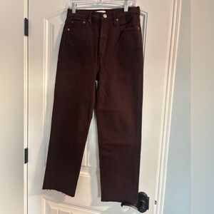 #C032 NWT Free People REDONE Jeans, Size 28, Color: Stove Pipe, straight leg,